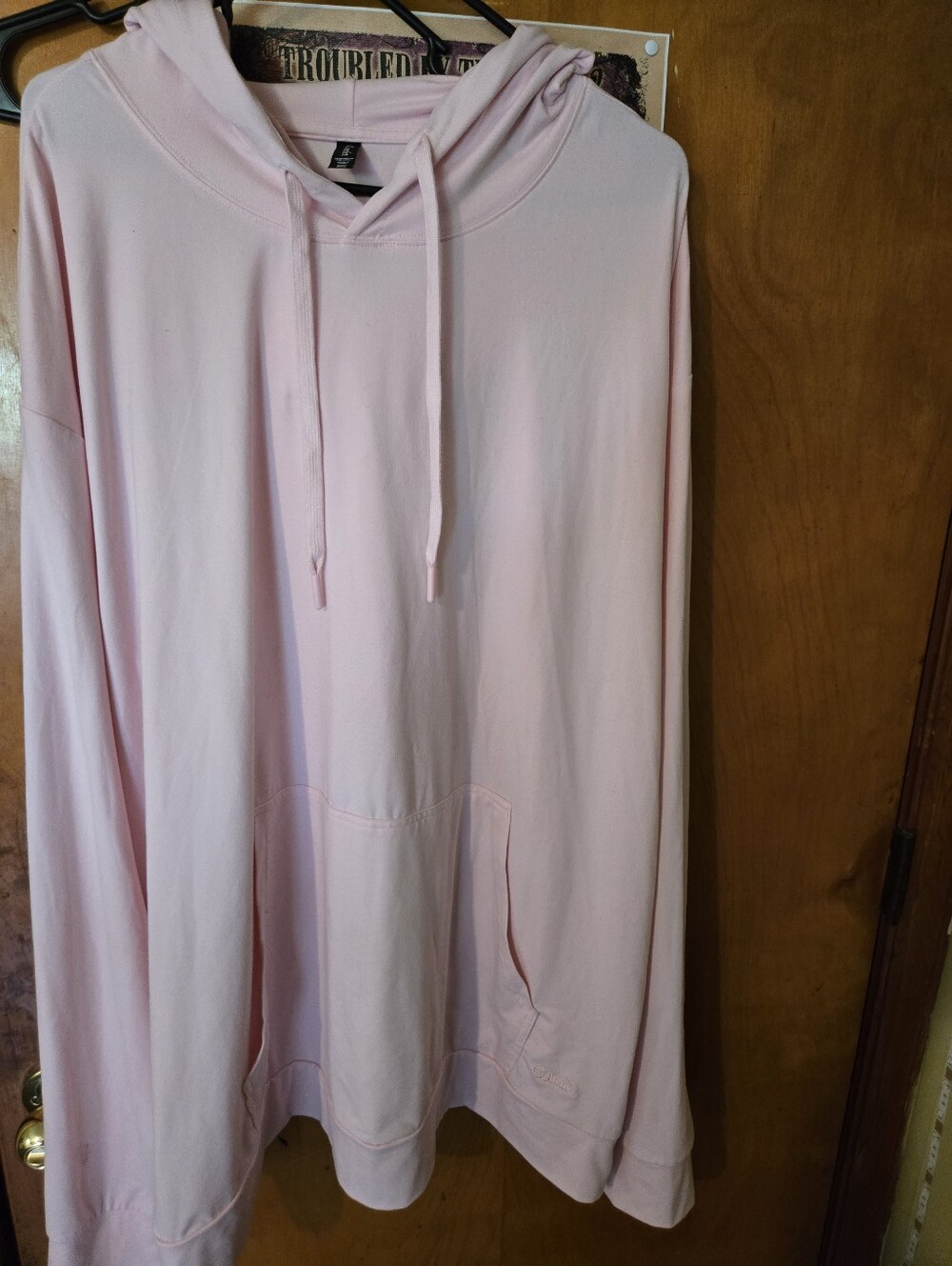 NWOT Comfrt AllDayJersey Lightweight Hoodie Pastel Pink 3X - Picture 1 of 5
